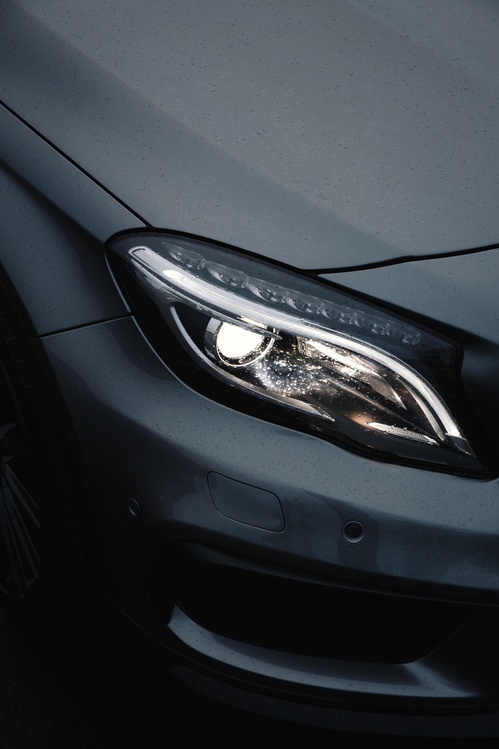 Mercedes Headlight Detail