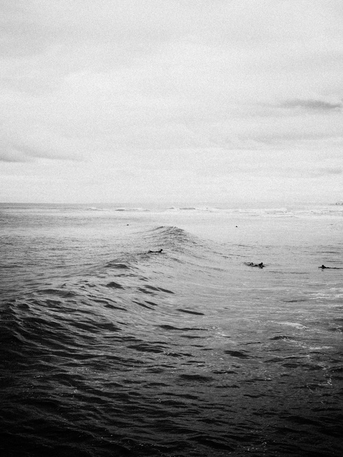Artwork Black and White Mount Beach Surf