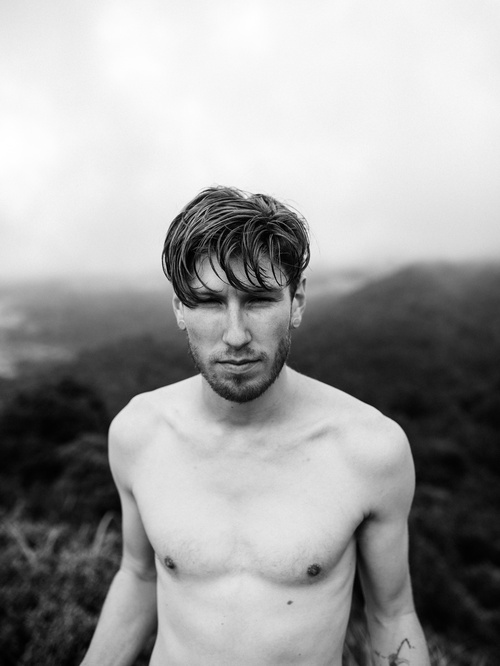 Black and White Mountain Portrait
