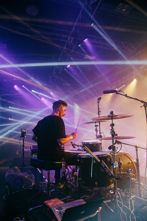Drummer Stage Lights Concert