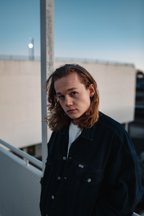 Fashion Portrait Man Parking Building Sunrise