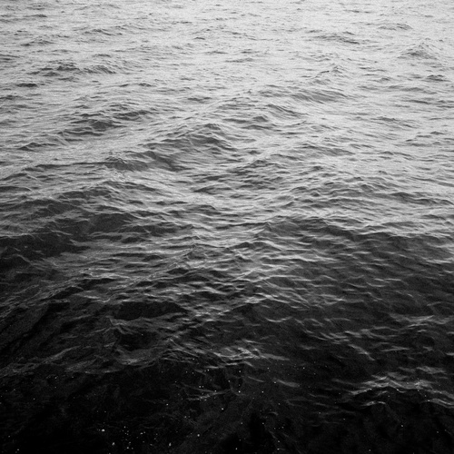 Ocean Abstract Black and White Artwork