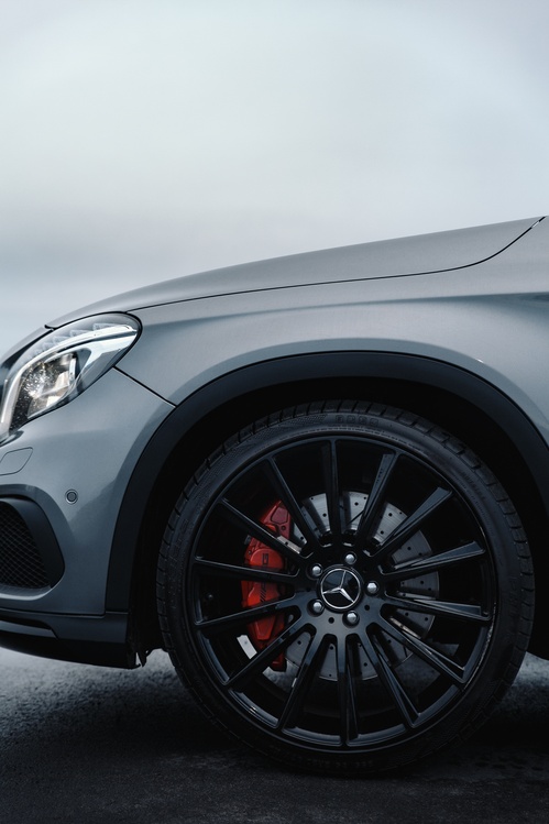 Mercedes Red Brake Detail