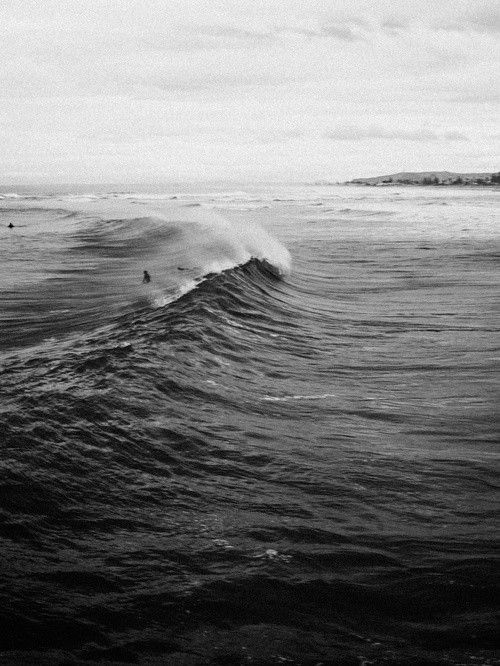 Wave Mount Beach B&W Artwork